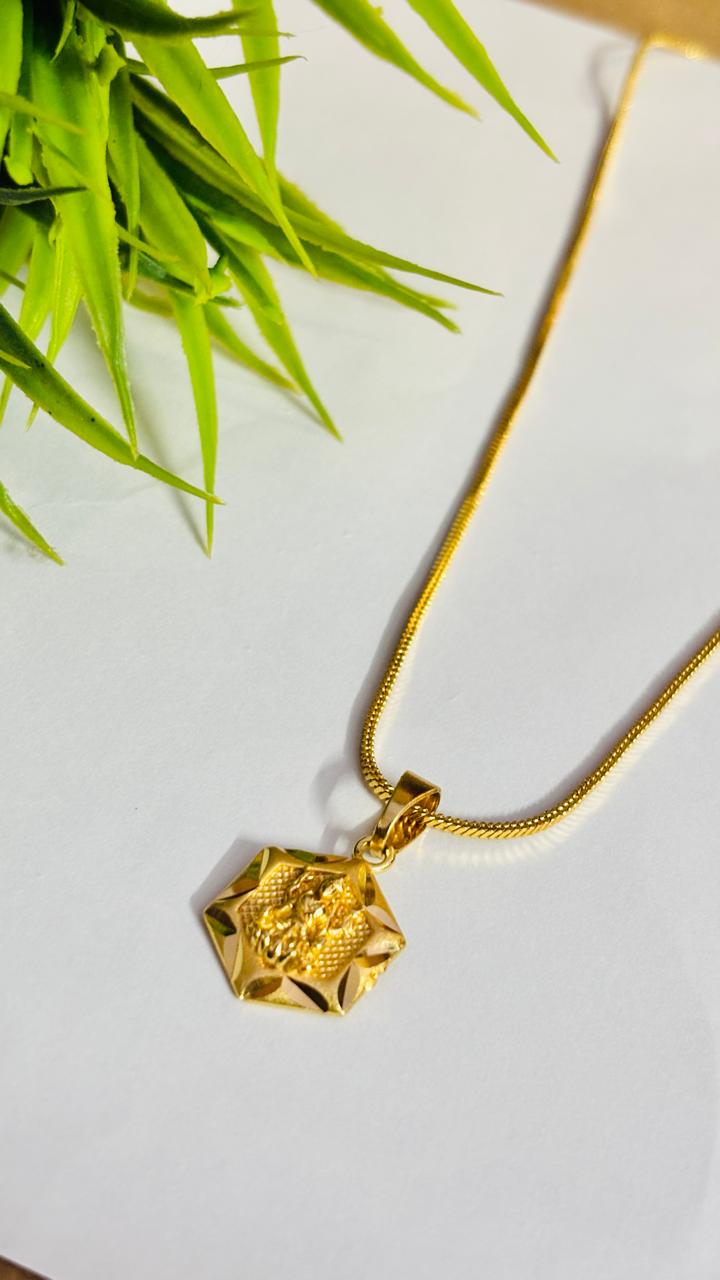 24K gold Plated Dhan Laxmi Pendant