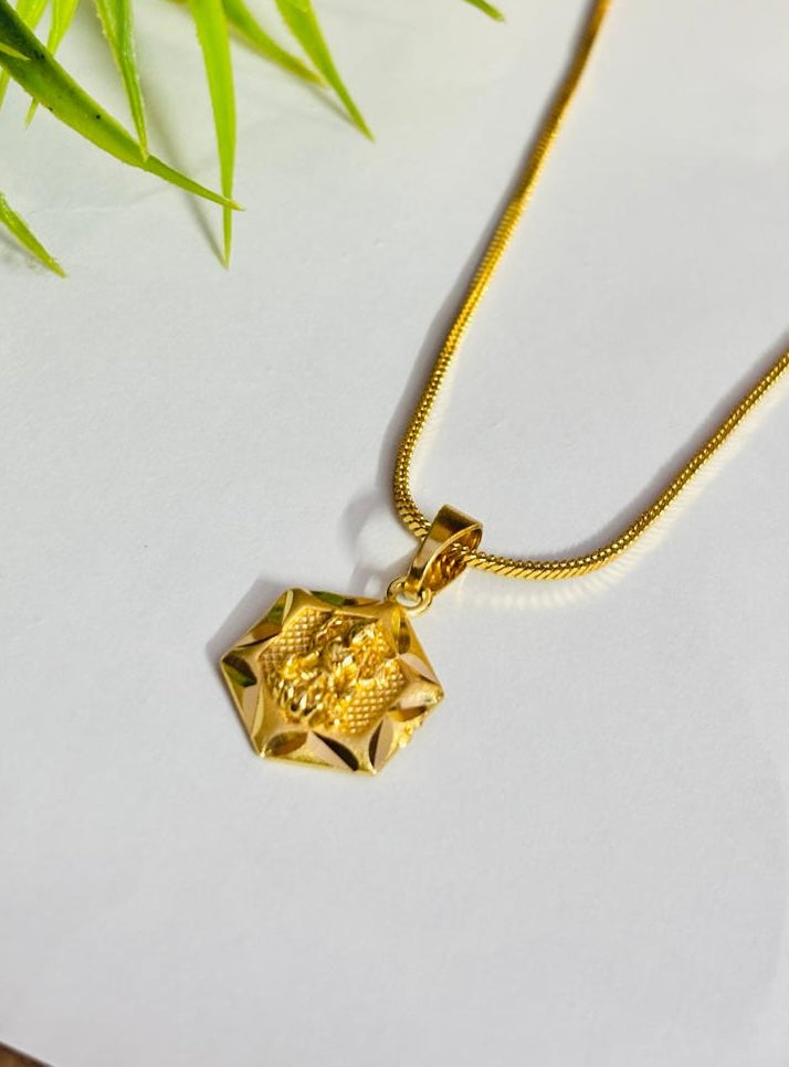 Gold Plated Dhan Laxmi Pendant