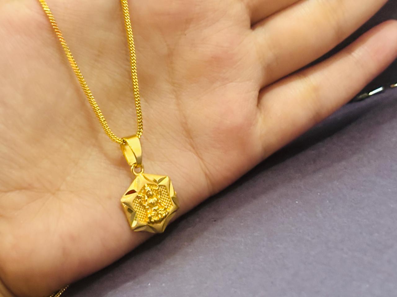 24K gold Plated Dhan Laxmi Pendant