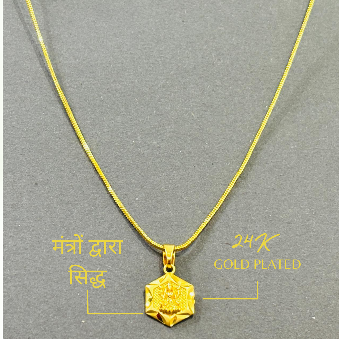 24K gold Plated Dhan Laxmi Pendant