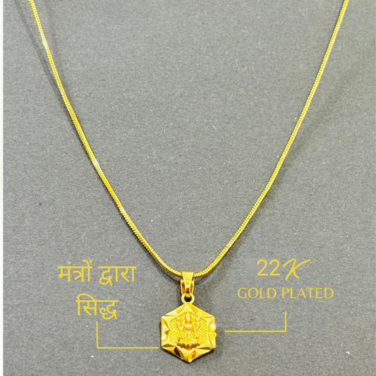 Gold Plated Dhan Laxmi Pendant