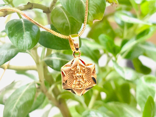 24K gold Plated Dhan Laxmi Pendant